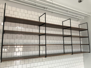 Custom kitchen shelving