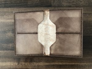 Leather wallet interior