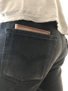 Leather wallet in pocket