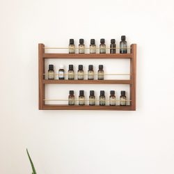 Custom essential oils wall rack